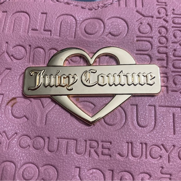 Juicy Couture Wallet Wristlet Embossed Pink Heart Cute Princess Girly 2000s Y2K - Picture 3 of 5